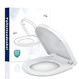 Premium Toilettendeckel mit Absenkautomatik, antibakteriell WC-Sitz mit Quick Release Funktion...