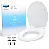 Benkstein® Premium Toilettendeckel antibakteriell oval weiß - Duroplast Klodeckel mit...