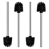 Nirox 4er Set Klobürsten Schwarz - WC Bürsten mit 8 cm Durchmesser - Toilettenbürste mit...